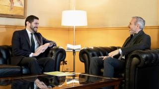 Nolasco, este viernes en su reunión con Azcón.