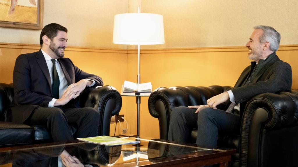 Nolasco, este viernes en su reunión con Azcón.