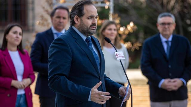 Paco Núñez durante la rueda de prensa que ha ofrecido este viernes en Toledo.