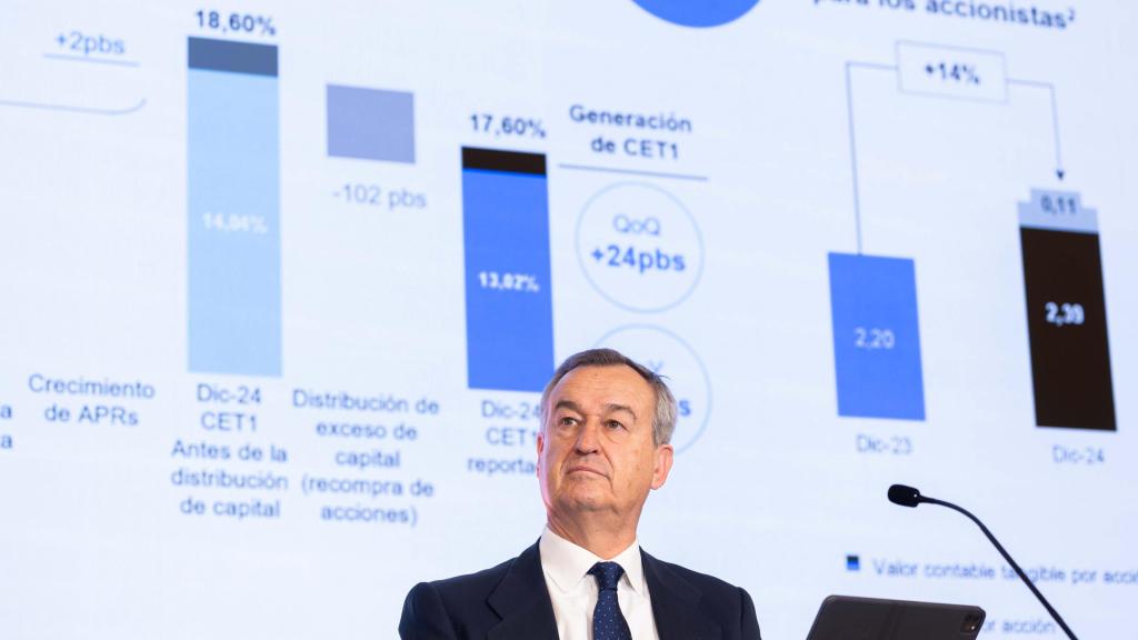 César González-Bueno, consejero delegado de Sabadell, el viernes durante la presentación de los resultados de 2024.