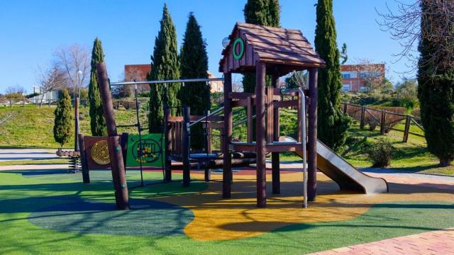 Imagen panorámica del nuevo parque de juegos del municipio.