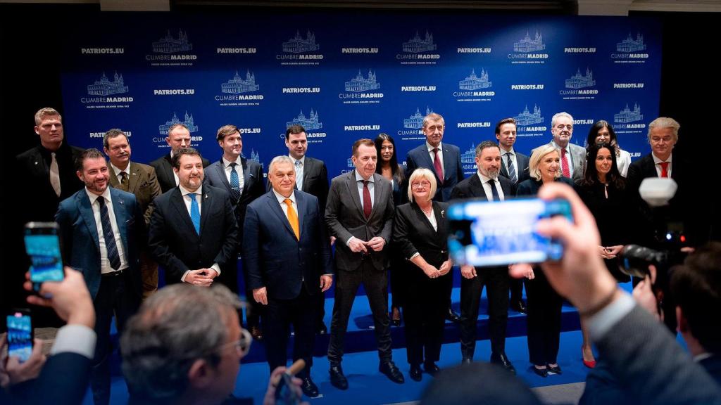 Dirigentes de 'Patriots' en Madrid, grupo parlamentario europeo que agrupa a los principales partidos ultraconservadoras de la UE. Imagen de archivo.