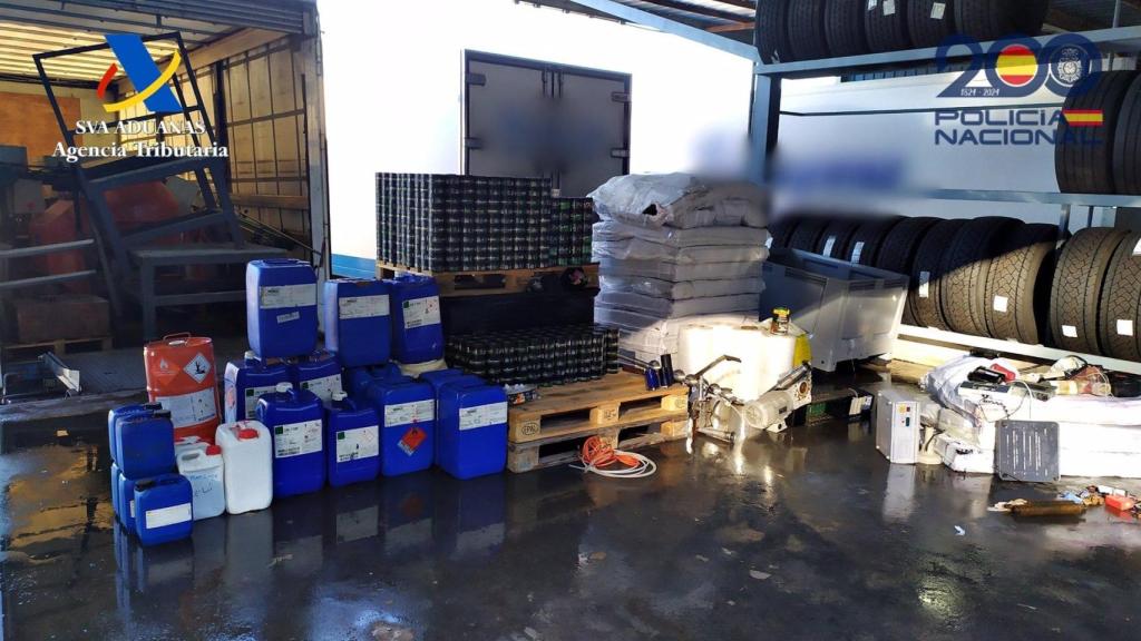 Imagen de los productos incautados.