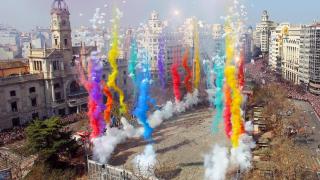 Una mascletá de Fallas.