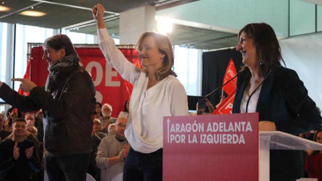 Alegría ha estado acompañada del líder del PSOE-CyL, Carlos Martínez