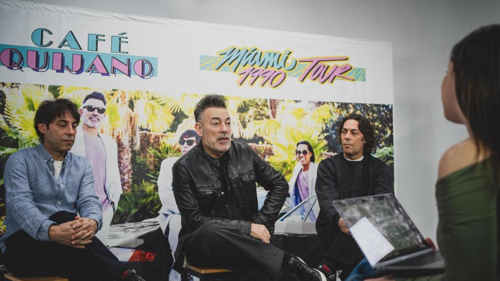 Los Quijano durante la entrevista.