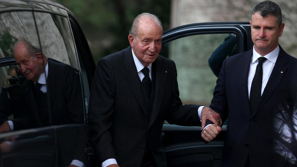 Juan Carlos I, el pasado 8 de febrero en Lisboa, en el funeral por el Aga Khan IV./