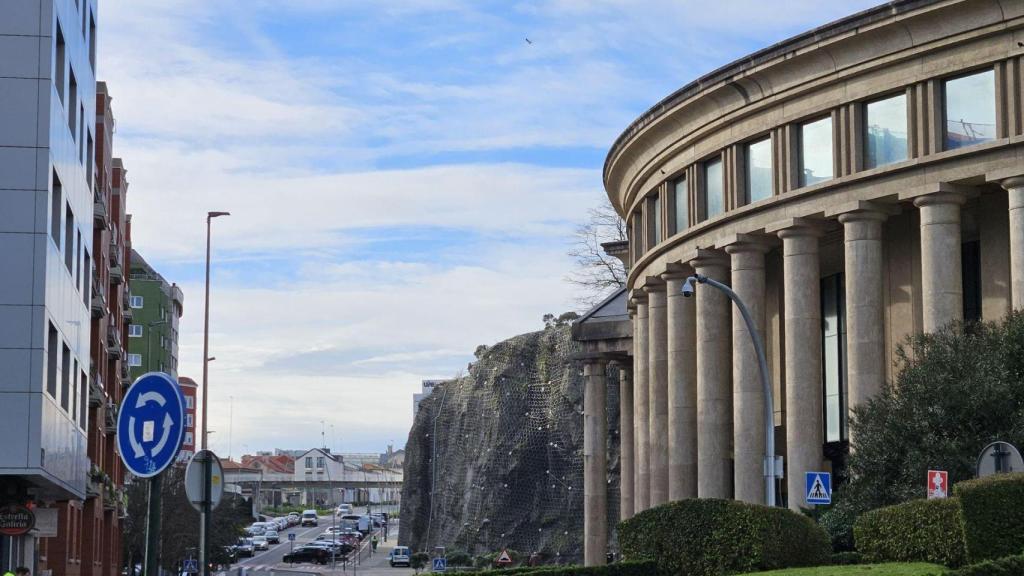 Palacio de la Ópera en A Coruña en la mañana del sábado 8 de febrero