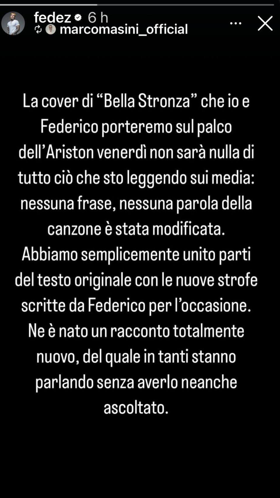 Fedez aclara los detalles de la polémica canción que interpretará en el Festival de San Remo 2025.