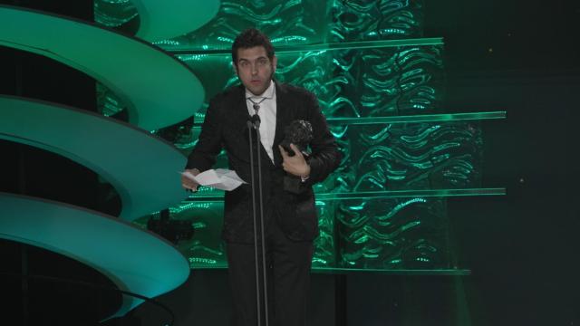 Javier Macipe recoge el Goya.