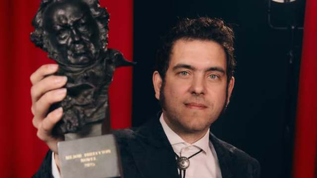Javier Macipe, tras ganar el Goya. Imagen de archivo.