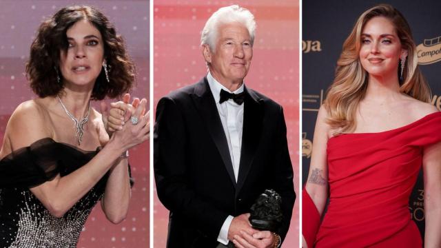 Maribel Verdú, Richard Gere y Chiara Ferragni, en un montaje de EL ESPAÑOL.
