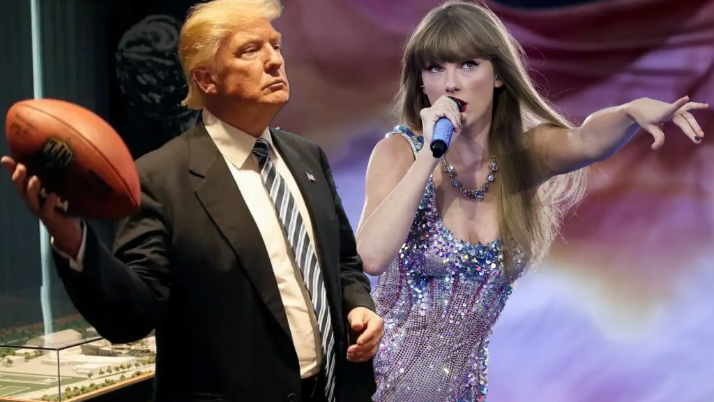 Donald Trump y Taylor Swift, en un fotomontaje
