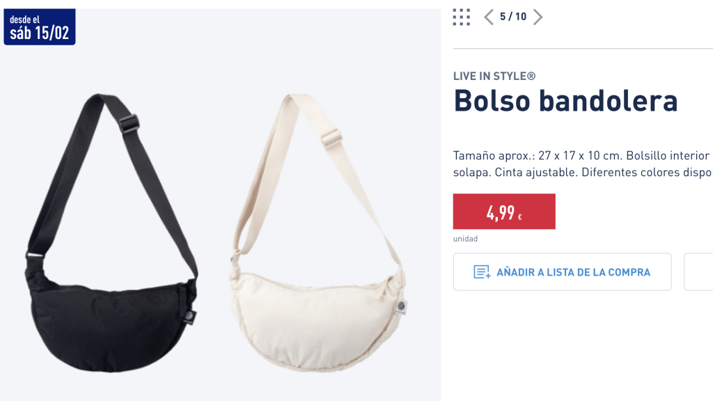 Bolso bandolera.