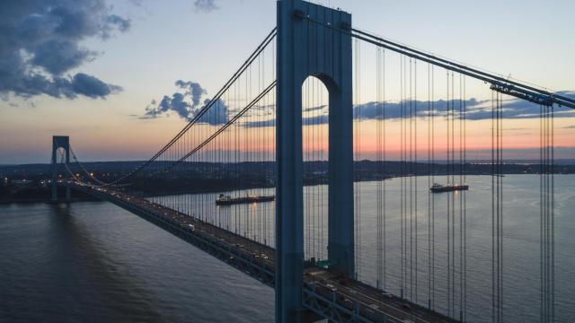 Vista del puente Verrazano, en Estados Unidos.