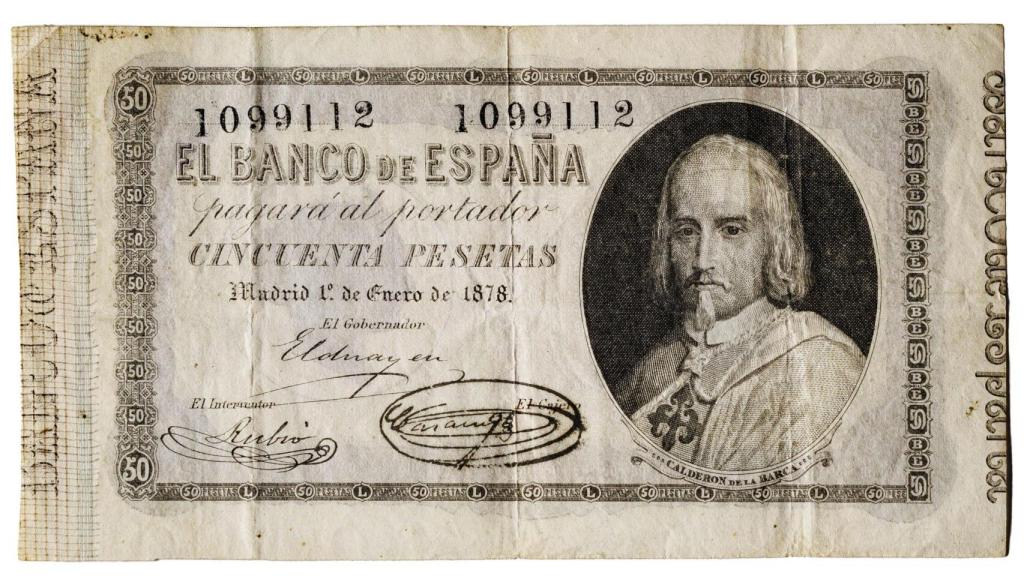 Billete de Calderón de la Barca