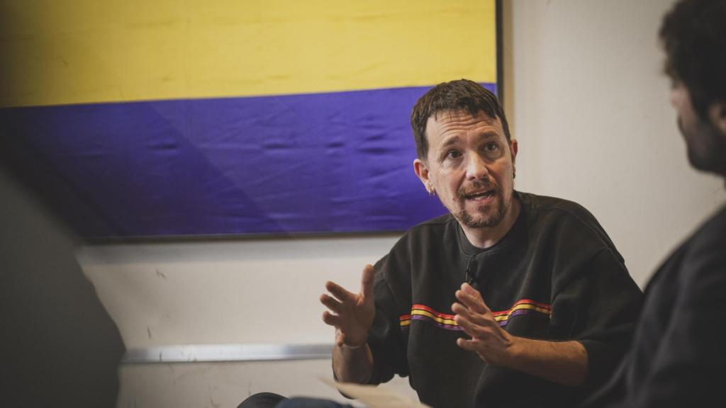 Pablo Iglesias en el debate con EL ESPAÑOL en la Taberna Garibaldi.