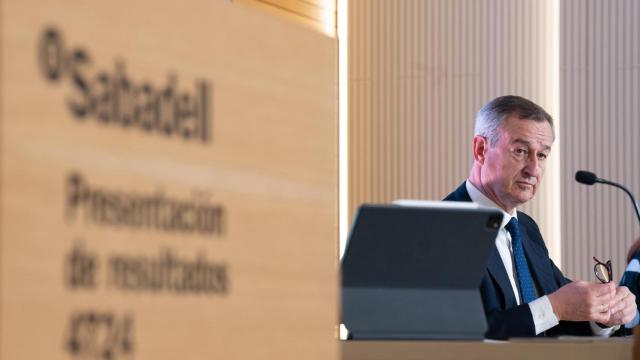César González-Bueno, consejero delegado de Sabadell, durante la presentación de los resultados del ejercicio 2024.