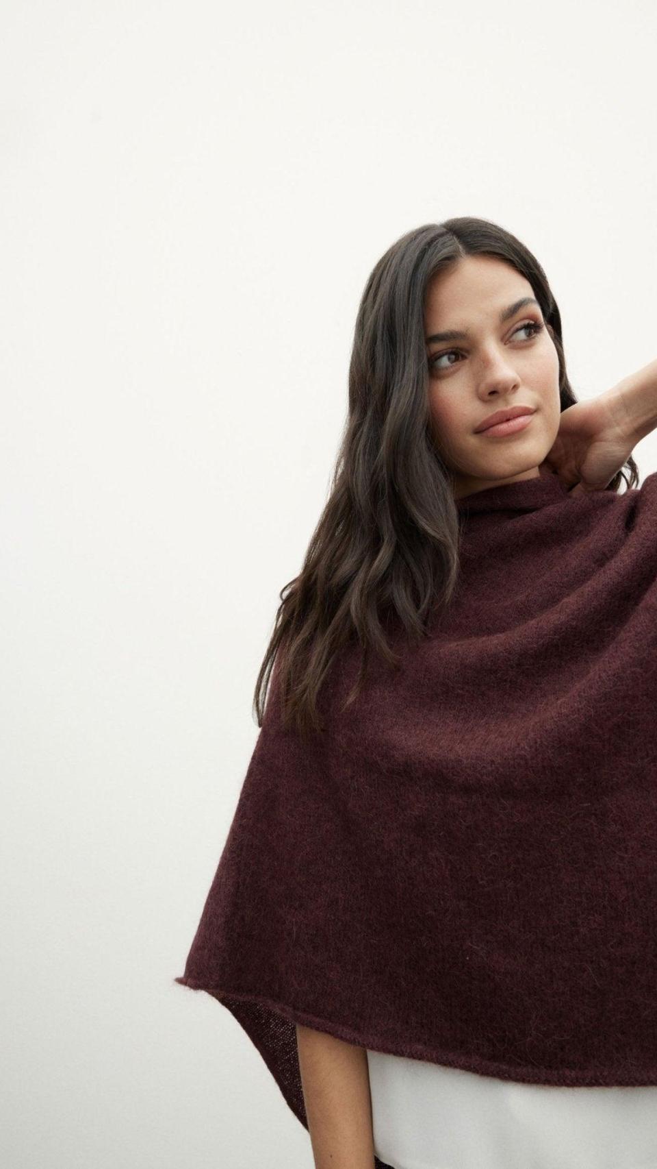 Poncho mohair de Bimani.