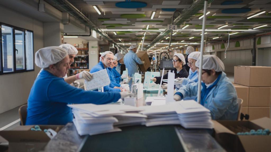 Lineal en la planta de Fundación Arcoíris