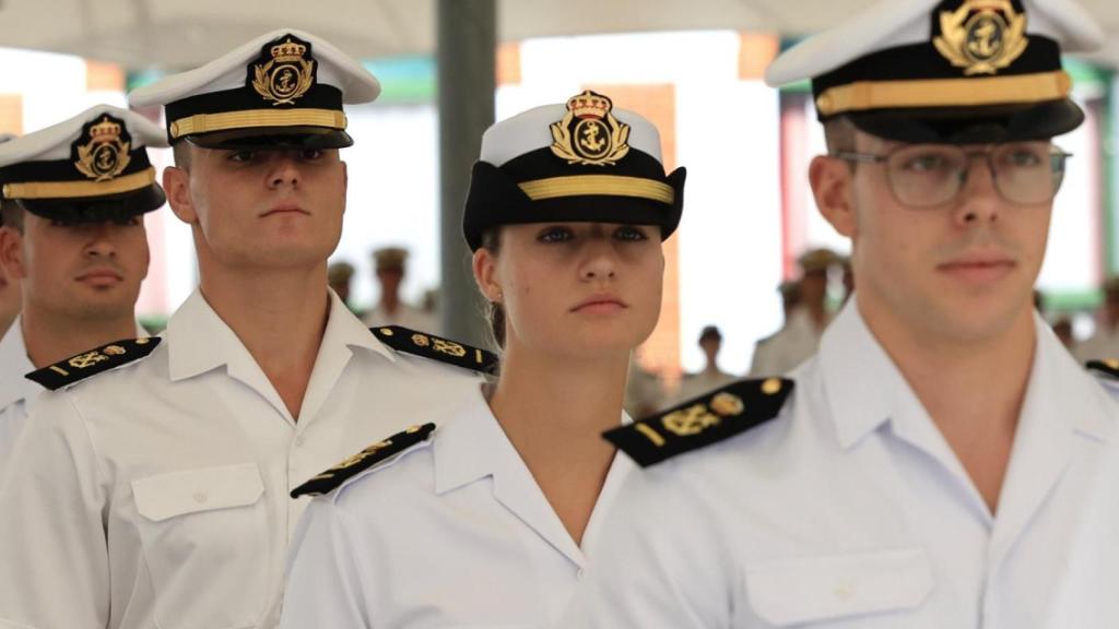 La princesa Leonor, durante su formación en la Escuela Naval Marín.