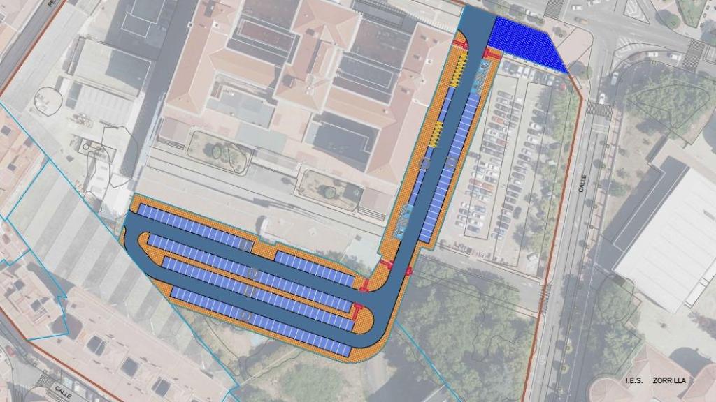 Plano del nuevo aparcamiento de la Ciudad de la Justicia
