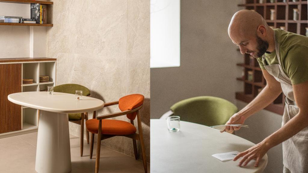 Rubén Arnanz en su nuevo restaurante.