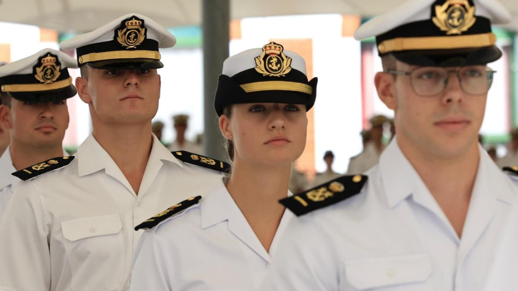 La princesa Leonor, durante su formación en la Escuela Naval Marín.