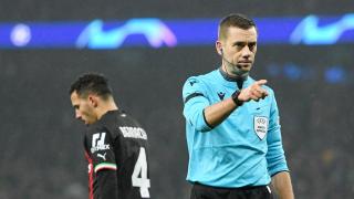 Clément Turpin, en un partido de la Champions League