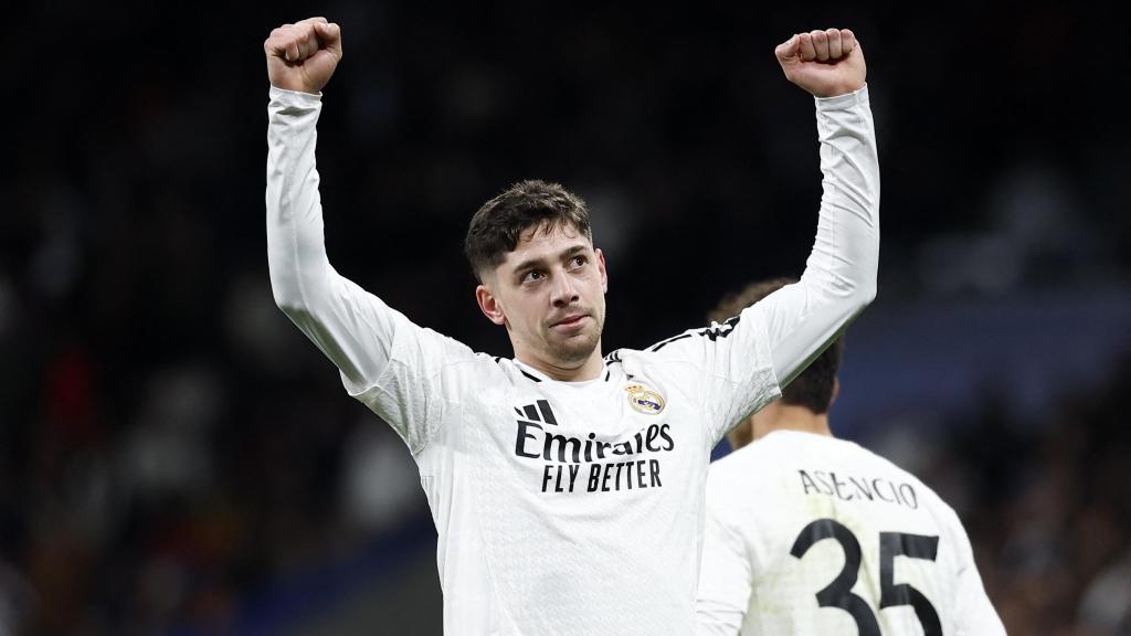 Fede Valverde celebra un gol con el Real Madrid