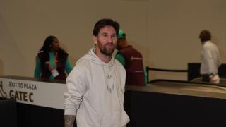 Leo Messi, en el Caesars Superdome de Nueva Orleans para ver el Super Bowl LIX
