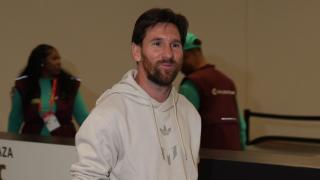 Leo Messi, en el Caesars Superdome de Nueva Orleans para ver el Super Bowl LIX