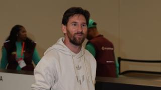 Leo Messi, en el Caesars Superdome de Nueva Orleans para ver el Super Bowl LIX
