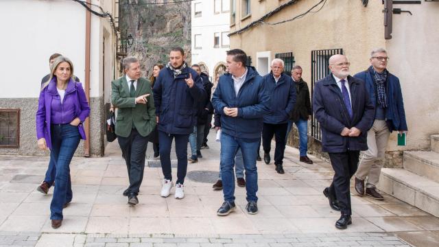 Reunión de coordinación para la recuperación y reconstrucción de Letur. Foto: JCCM.