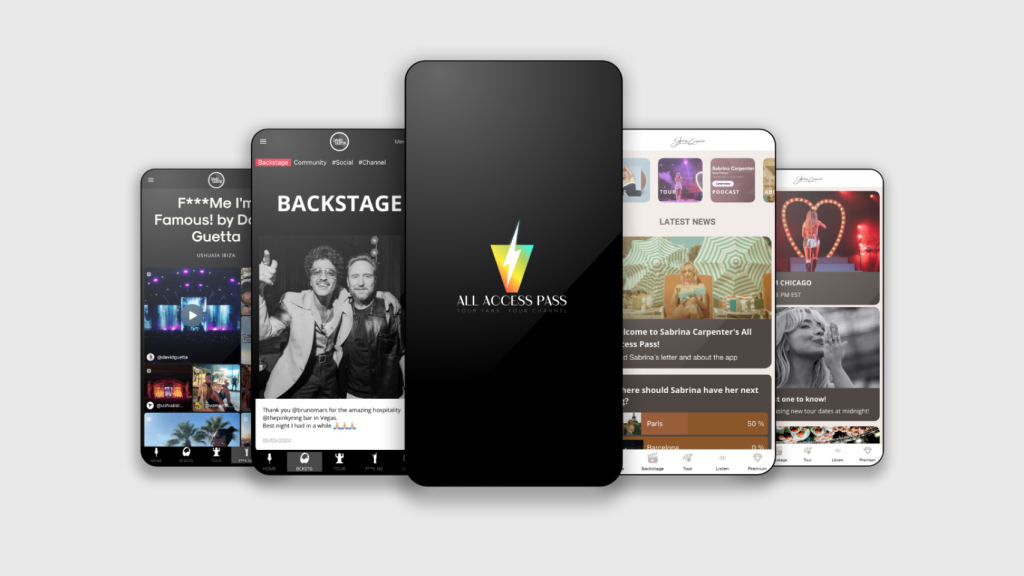 Un mockup de All Access Pass.