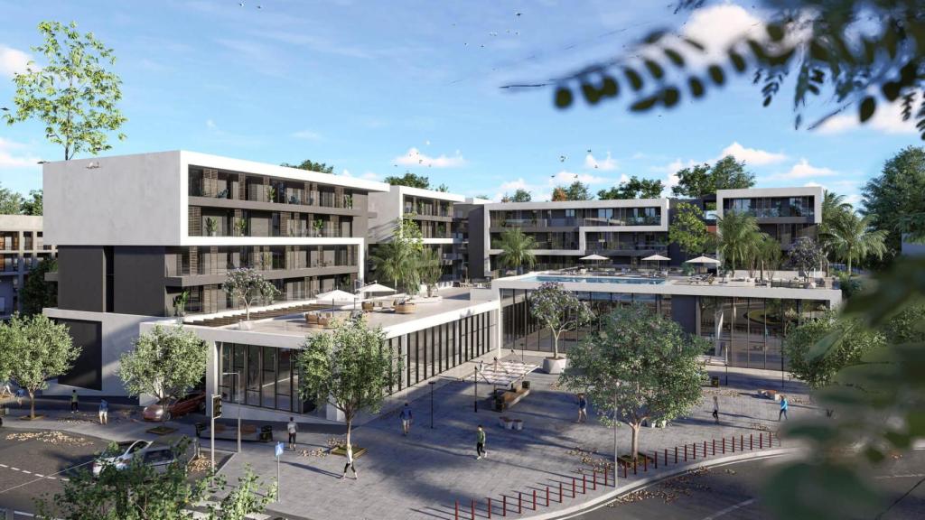 Infografía de las promociones de Lagoom Living en Distrito Zeta de Málaga.