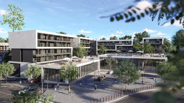 Infografía de las promociones de Lagoom Living en Distrito Zeta de Málaga.