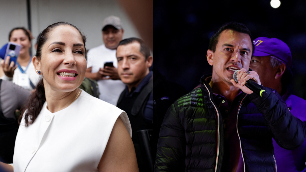 A la izquierda Luisa Martínez y a la derecha, Daniel Noboa.