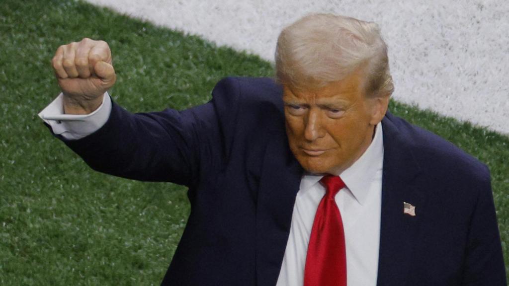 El presidente de EEUU, Donal Trump, este domingo en la final de la Super Bowl.