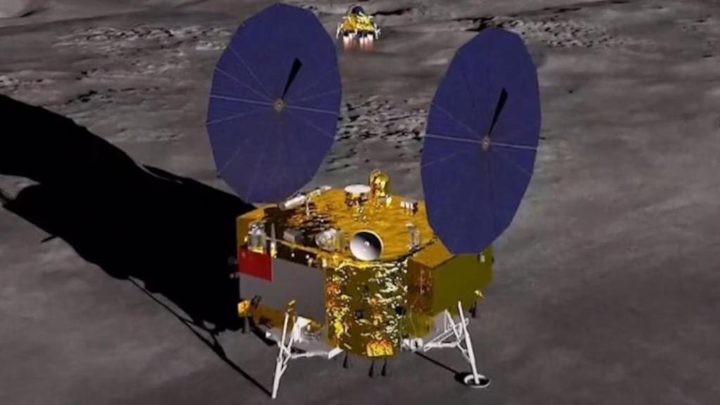 Ilustración del módulo de aterrizaje de la misión Chang'e 7.