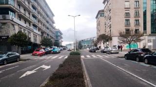 Avenida de Barcelona, en el barrio compostelano de Santa Marta.
