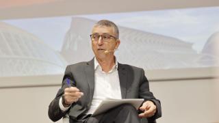 Rafa Climent, durante un acto en Valencia. EE