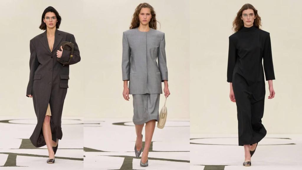 Siluetas del desfile de Calvin Klein en Nueva York.