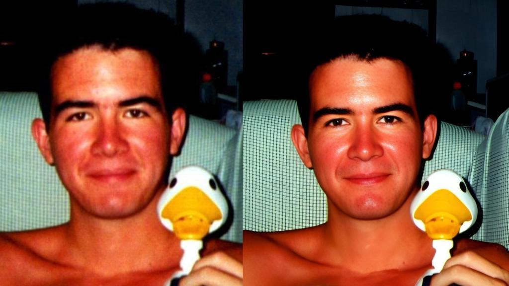 Izquierda: imagen original / Derecha: imagen mejorada con IA