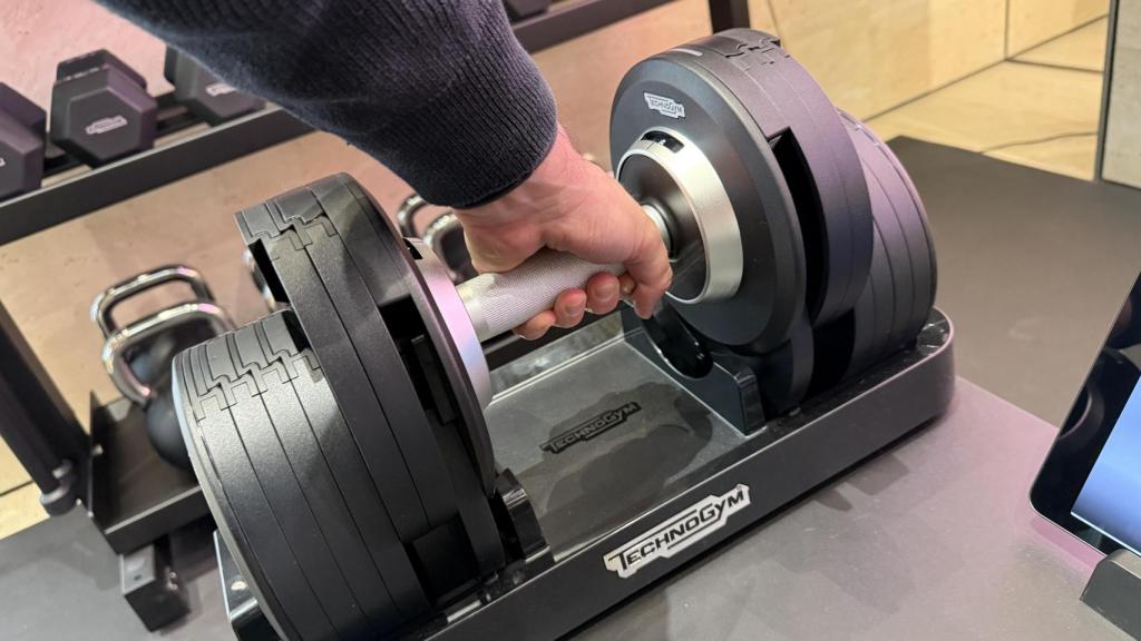 Funcionamiento de los discos de las Technogym Connected Dumbbells+