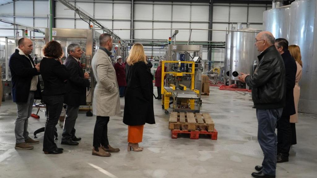 Visita a la Adega Cooperativa de Pinhel durante la presentación de la Feria de las Tradiciones