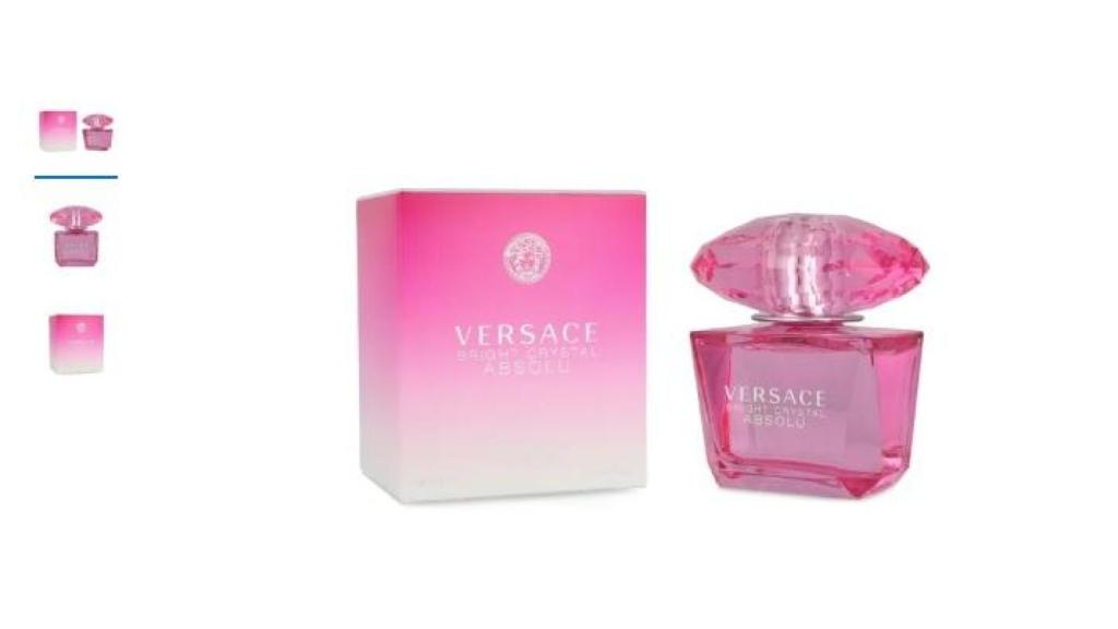 El perfume de Versace que vende Walmart se caracteriza por su estilizado envase.