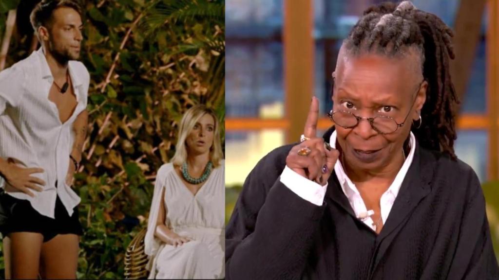 José Carlos Montoya y Sandra Barneda en 'La isla de las tentaciones' y Whoopi Goldberg en 'The View'.