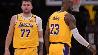 Luka Doncic, en su debut con los Lakers junto a LeBron James