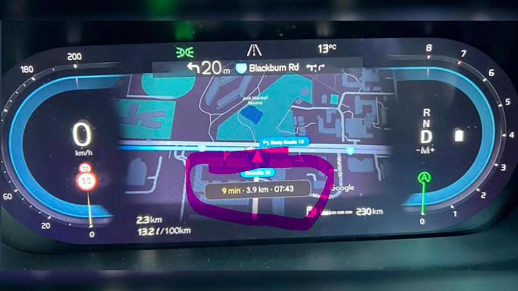 La función que muestra el tiempo que queda hasta llegar a destino